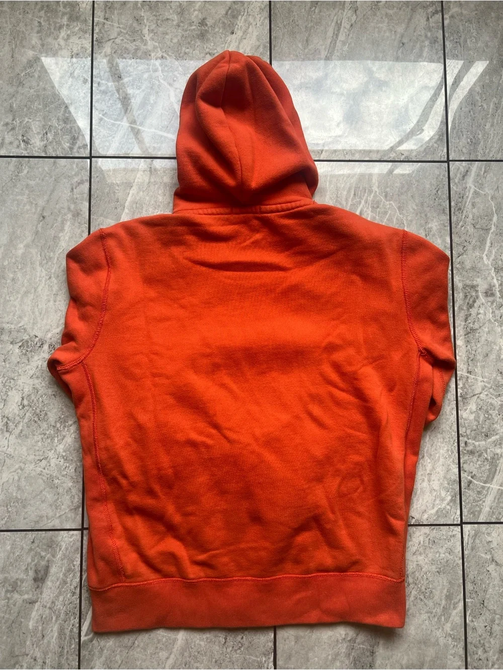 Polo Ralph Lauren Full Zip Hoodie Orange Mens Embroidered Hooded Sweatshirt L